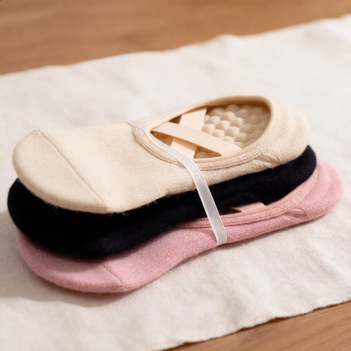 Pack de 3 paires de chaussettes grip Ancrée pliées : sable, nuit et poudre